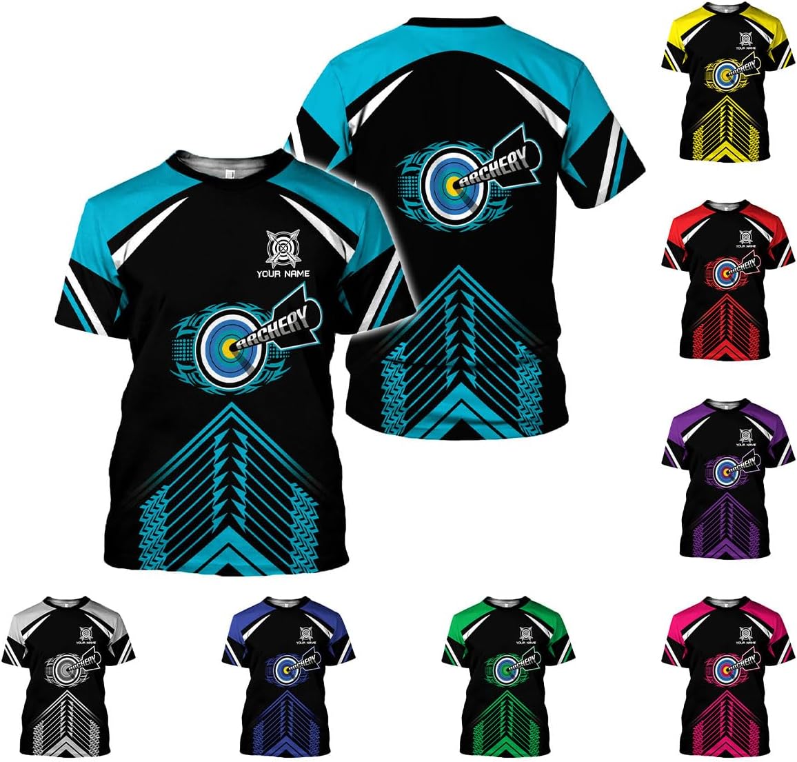 Artparel Personalized Archery Shirt 3D Archery Target Bow Archery Shirts for Men Women Archer Archery Lovers T-Shirt S-5XL