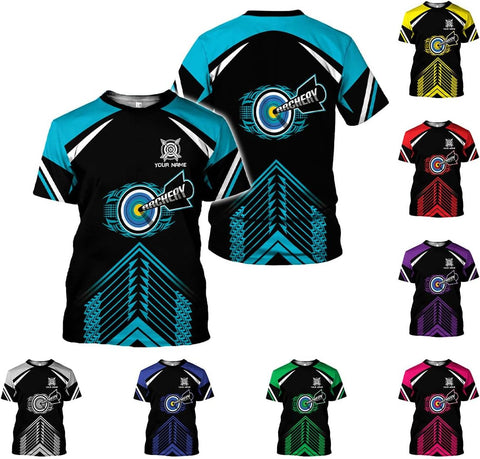 Artparel Personalized Archery Shirt 3D Archery Target Bow Archery Shirts for Men Women Archer Archery Lovers T-Shirt S-5XL