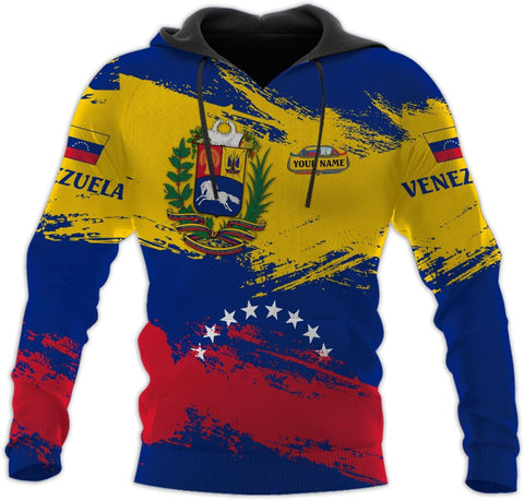 Custom Men's Venezuela Flag & Coat of Arms Hoodie