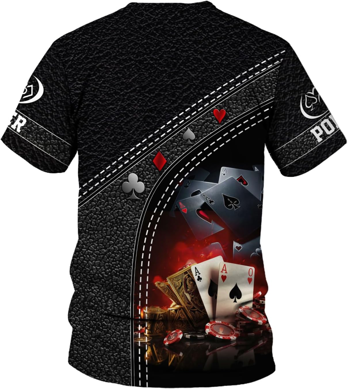 MoonArt Personalized Poker Shirt, Poker Player Shirt, Funny Casino Poker Pattern 3D Over Print, Unisex Poker Tshirt Men Women