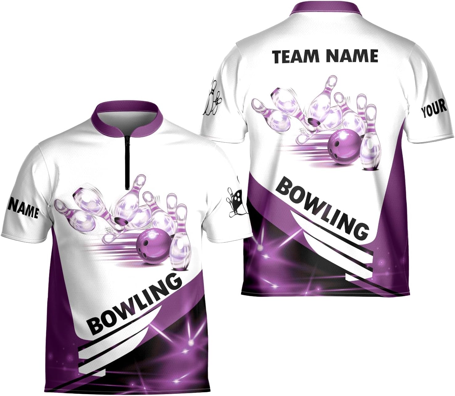 Artparel Personalized Name Bowling Jersey 3D, Custom Bowling Shirts for Team, Bowling Shirt Unisex for Men & Women