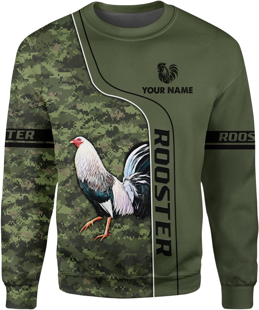 Mostefy Personalized Name Rooster Hoodie 3D, Gallos De Pelea, Chicken Sweatshirt, Chicken Hoodie for Men and Women S-5XL
