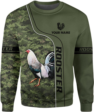Mostefy Personalized Name Rooster Hoodie 3D, Gallos De Pelea, Chicken Sweatshirt, Chicken Hoodie for Men and Women S-5XL