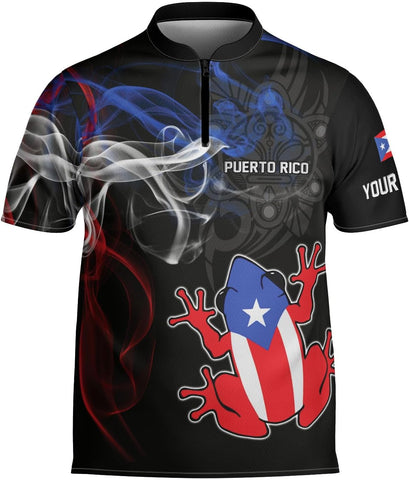 Artparel Personalized Puerto Rico AOP Bowling Jersey Puerto Rico Shirt 3D Puerto Rico Shirt for Men Women Puerto Rican Jersey