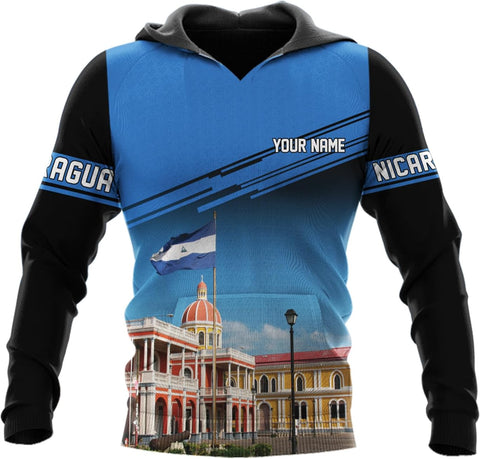 Vybonz Personalized Nicaragua Shirt 3D, Nicaragua Flag Shirts, Nicaraguan Camisas T-Shirt, Nicaragua Shirts for Men Women