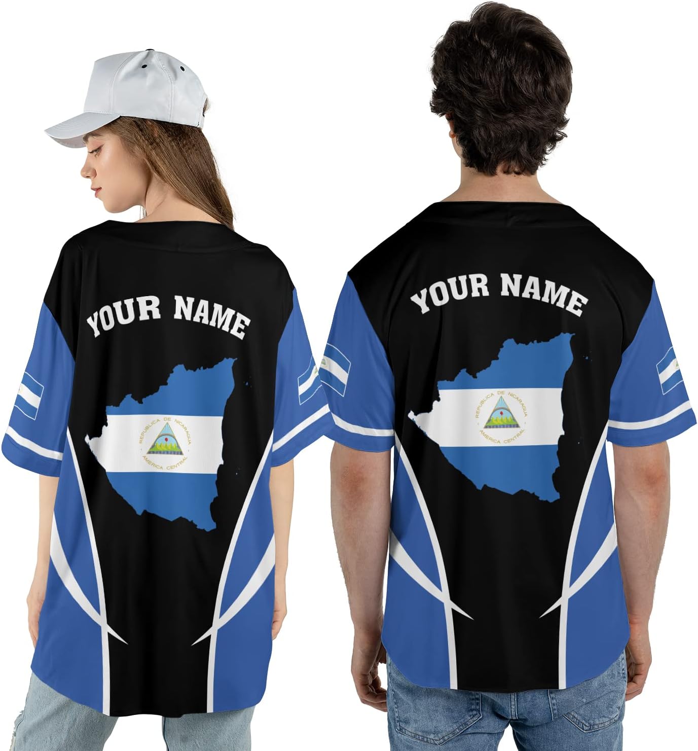 Personalized Nicaragua Baseball Jersey, Custom Nicaragua Baseball Jersey for Men & Women, Nicaraguan Camisas Shirt