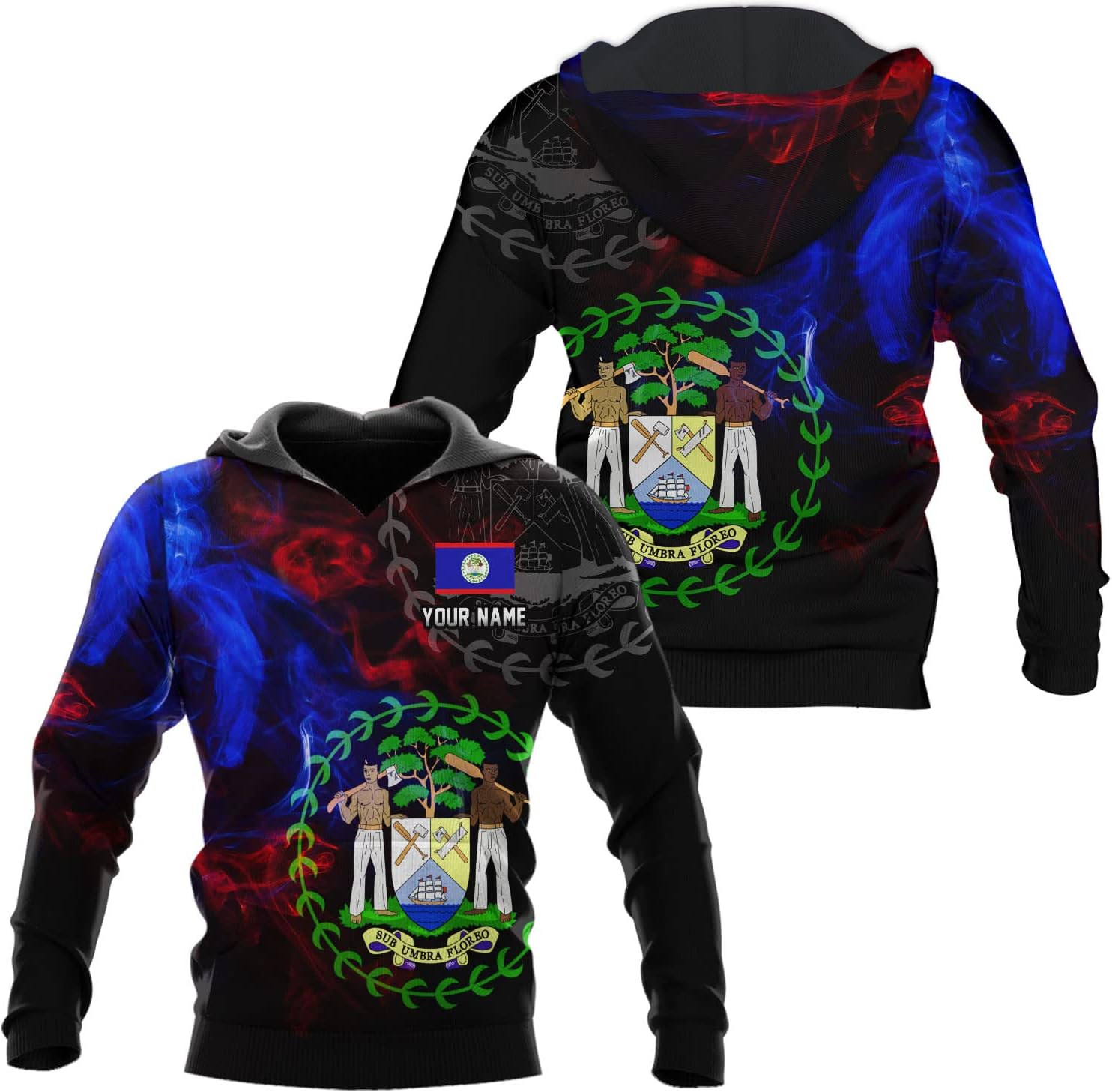 Personalized Belize Shirt for Men and Women, Coat of Arms of Belize Flag Flag Shirt, Belizean Country Flag Gift