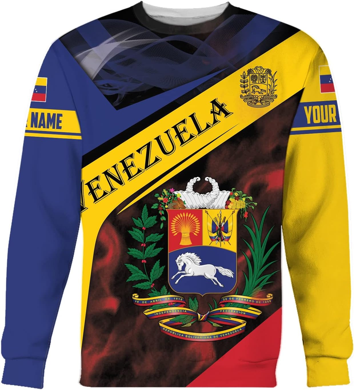 Personalized Name Venezuela Shirt, Flag Venezuelan Pride Roots T-Shirt, Sweatshirt, Zip Hoodies Gift for Men and Women