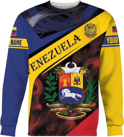 Personalized Name Venezuela Shirt, Flag Venezuelan Pride Roots T-Shirt, Sweatshirt, Zip Hoodies Gift for Men and Women