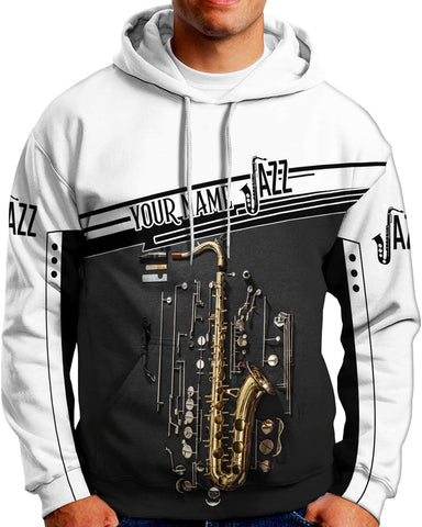 Mostprints Personalized Name Saxaphone Shirt 3D, Saxophone Shirt Gift, Saxophone Gifts Shirt for Men and Women S-5XL