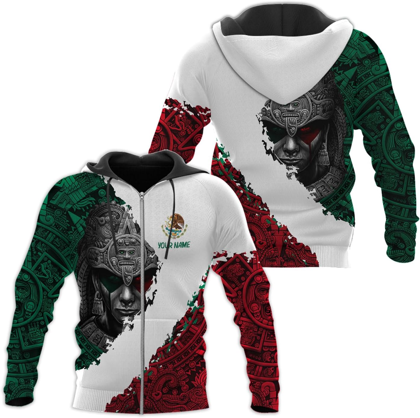 RoyalBro Personalized Mexico Shirts, Camisas De Mexico, Mexico Shirts for Men, Mexican Flag Jersey Shirt Mexico 3D Shirt