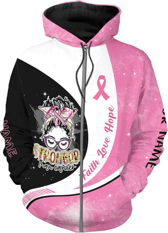 Mostprints Personalized Name Breast Cancer Shirts for Women 3D, Breast Cancer Shirt, Breast Cancer Gifts for Women S-5XL