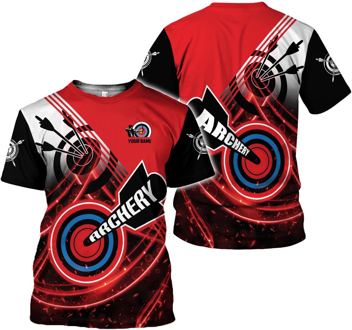 Artparel Personalized Archery Shirt 3D Archery Target Bow Archery Shirts for Men Women Archer Archery Lovers T-Shirt S-5XL