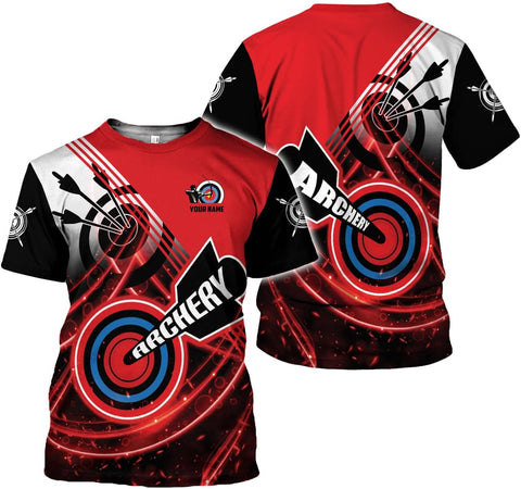 Artparel Personalized Archery Shirt 3D Archery Target Bow Archery Shirts for Men Women Archer Archery Lovers T-Shirt S-5XL