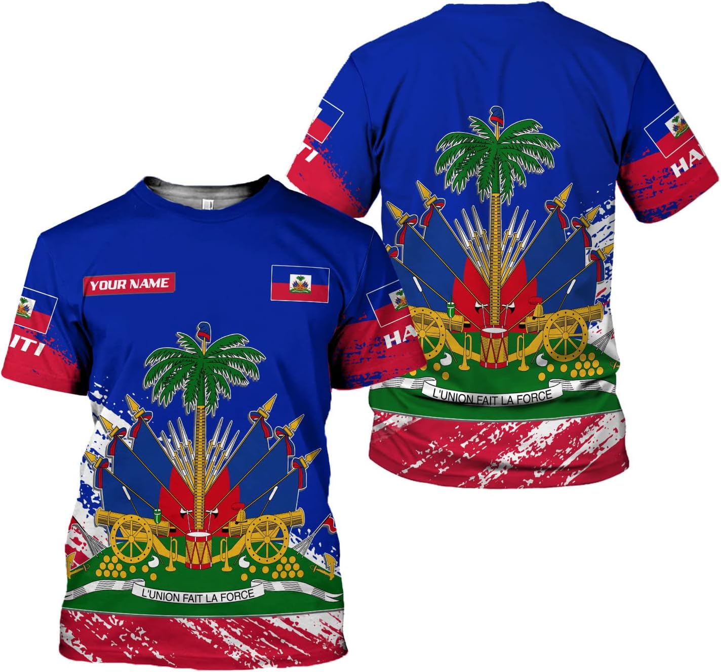 AOVL Personalized Haiti Shirt Haitians Flag Pride Shirt Haiti Shirts for Men & Women Haitian Pride Tshirt Haitian Flag Shirt