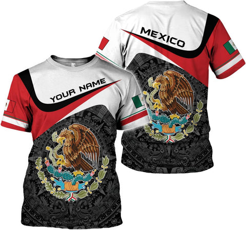 Mostprints Personalized Name Mexican Shirts for Men 3D, Customized Mexico Shirts for Men, Mexico Shirts for Women Mexico Shirt1