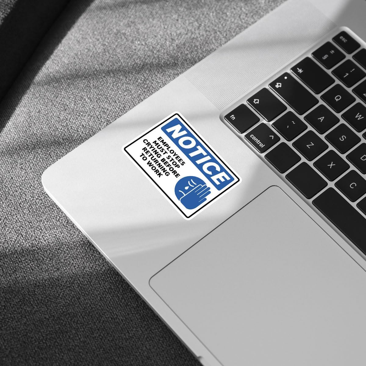 (3pcs) Employees Must Stop Crying Before Returning to Work Sticker, Employees Work Sticker, Workplace Crying Sticker Die-Cut Waterproof Vinyl Sticker Laptop Water Bottle Window Phone (Employee 2)