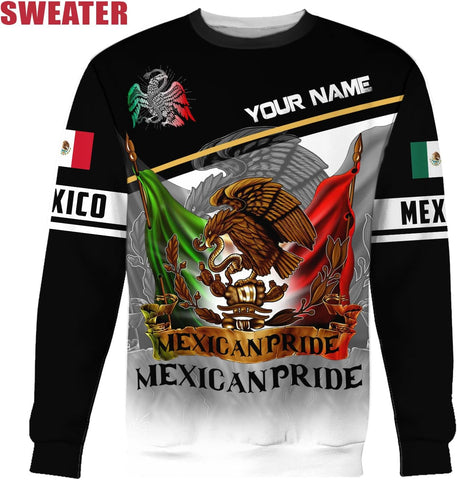 Mostprints Personalized Name Mexican Hoodie 3D, Mexican Hoodies for Men, Unisex Mexico Hoodie, Mexico Hoodies for Men