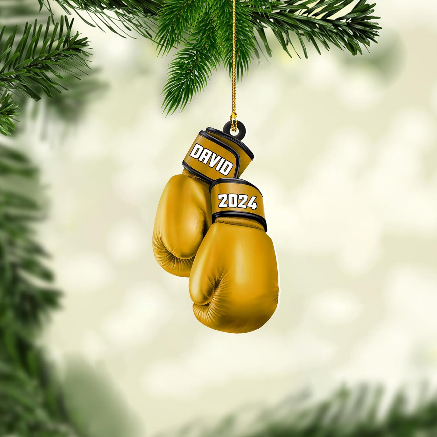 Personalized Boxing Ornament, Boxing Glove Ornament, Boxing Gloves Christmas Ornament 2024, Boxing Ornaments Christmas Tree Boxing Ornament Keepsake Kick Boxing Ornament Gift for Boxing Lovers (BXN2)