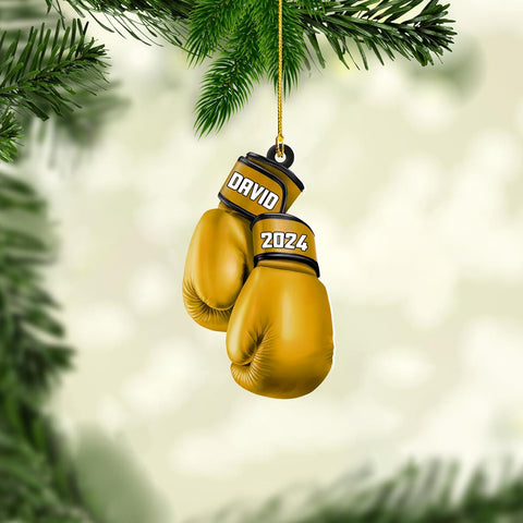 Personalized Boxing Ornament, Boxing Glove Ornament, Boxing Gloves Christmas Ornament 2024, Boxing Ornaments Christmas Tree Boxing Ornament Keepsake Kick Boxing Ornament Gift for Boxing Lovers (BXN2)