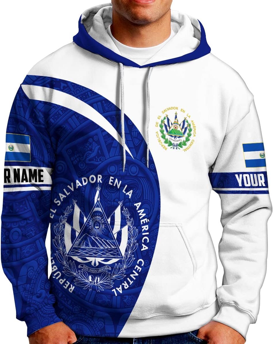 Personalized El Salvador Shirt Custom Camiseta de El Salvador Flag Shirt Men, Women Salvadorans Pride El Salvadoreña Tshirt