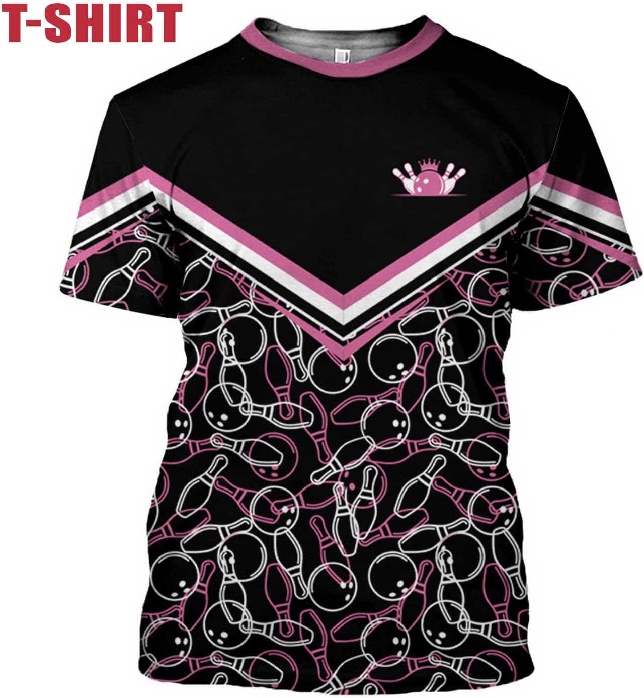 Personalized Name Bowling Shirts for Women 3D, Bowling Shirts with Name, Custom Bowling Shirts Gift for Bowling Lover