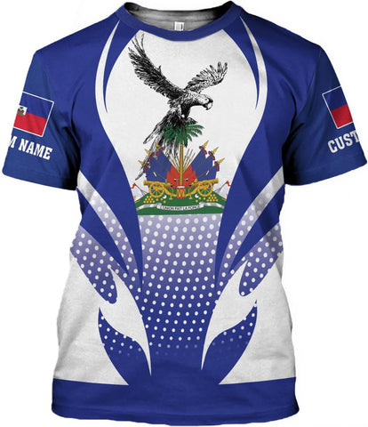 Personalized Haiti 3D Shirt, Haitian Flag Shirt, Haitian Shirt for Women, Haitian Outfit for Men, Ayiti 1804 Haitian Pride