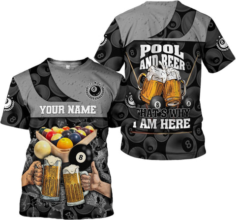 AOVL Personalized Billiard Shirts 3D Billiard Shirt Custom Billiard Flag Shirt Men's Pool Billiards Shirt 8 Ball Men Women