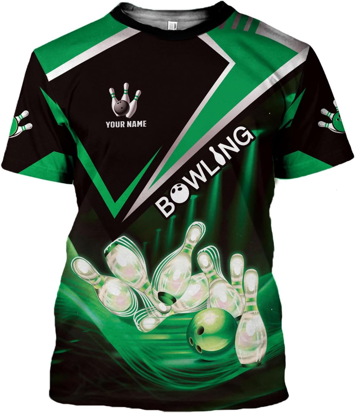 Personalized Bowling Shirt Custom Name Bowling Jersey Shirts Gift for Women & Men Womens Polo Team 3D Unisex Short Sleeve