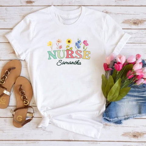 Suseaz Custom Nurse Sweatshirt Personalized Healthcare Shirt RN ER CNA Licensed Practical Nursing Care Workers