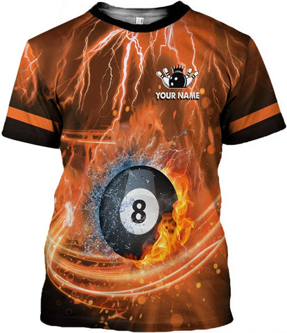 Ligthuy Personalized Name Billiard Shirts 3D, Billiards Shirt 8 Ball Billiard Shirt Custom Men's Pool Men Women\u2026