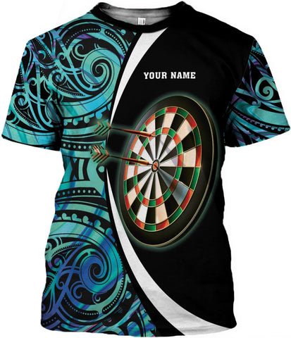 Ligthuy Personalized Name Dart Shirts 3D, Mens Dart Shirts, Dart Shirts for Teams, Funny Dart T-Shirts for Men and Women