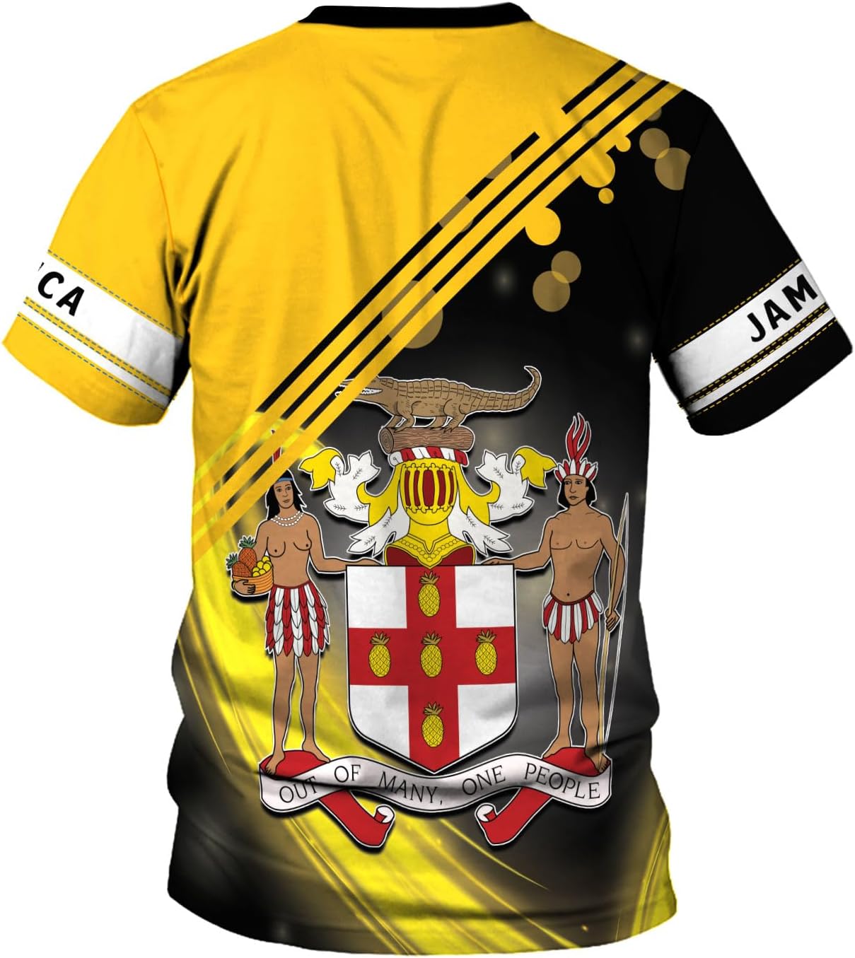 Ligthuy Personalized Jamaica Shirt 3D, Custom Jamaica Flag Lion Shirt for Men and Women, Jamaican Pride T-Shirt Unisex