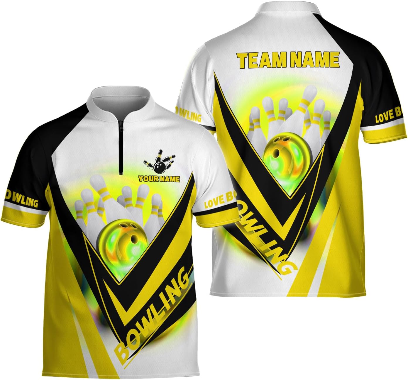 Ligthuy Personalized Bowling Jersey 3D, Bowling Shirts for Team, Bowling Shirt Unisex for Men Women, Bowling Shirts for Men
