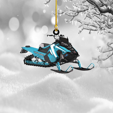 Artparel Personalized Customized Snowmobile Shoes Acrylic Christmas Ornament for Snowmobile Lovers (Snowmobile 2)