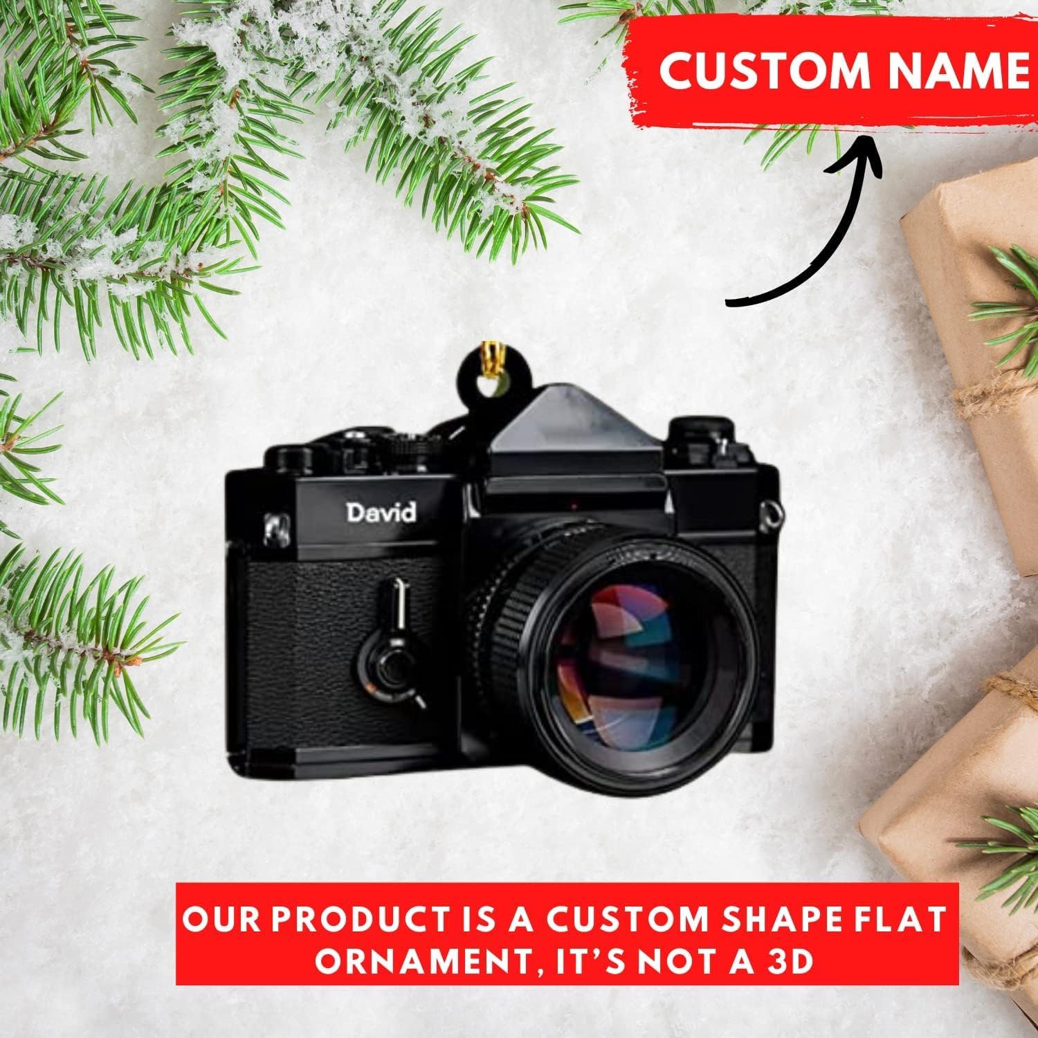 Royal Fight Personalized Camera Ornament Camera Xmas Ornament Gift 2023 Photography Christmas Ornaments ift for New Photographer Ornament Camera Gifts Camera Lover Gifts (Camera 12)