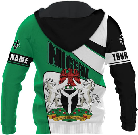 AOVL Personalized Nigeria Shirts Nigerian Flag Shirts Nigeria Flag Nigerian Pride Gift T-Shirt Nigerian Pride Shirt 3D S-5XL