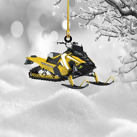 Artparel Personalized Customized Snowmobile Shoes Acrylic Christmas Ornament for Snowmobile Lovers (Snowmobile 2)