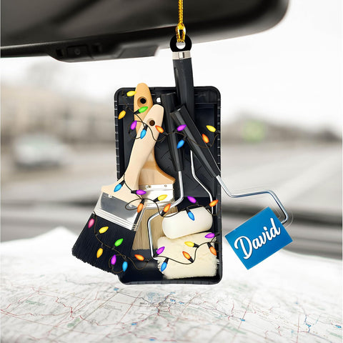 AOVL Personalized Painting Ornament, Artist Christmas Ornament, Drawing Ornament Gift, Painter Christmas Ornament, Painting Artist Ornament, Painting Tool Ornament Painter (Painting 12)