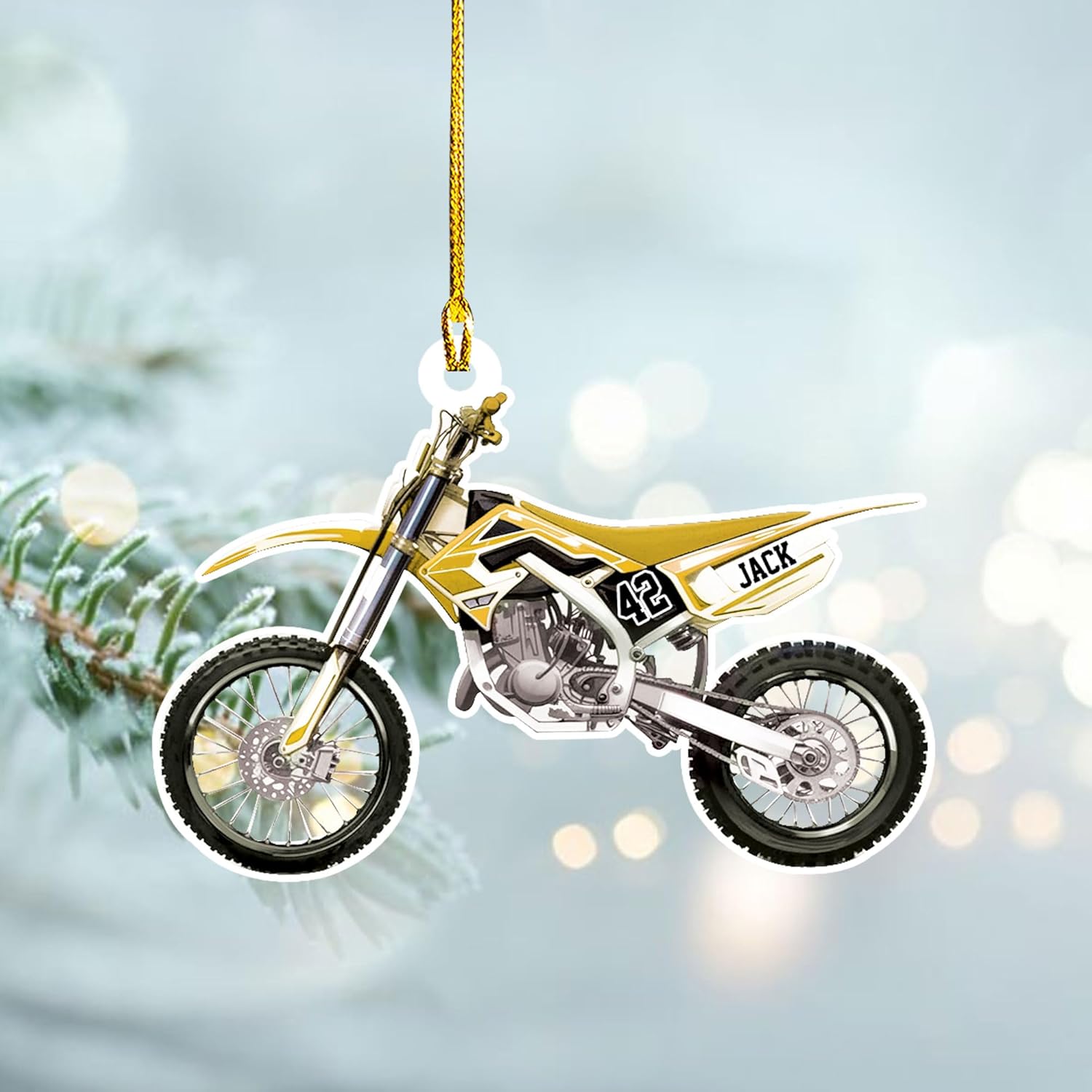 Artparel Custom Dirt Bike Acrylic Ornament, Dirt Bike Christmas Ornament 2024, Dirt Bike Player Ornament, Dirt Bike Tree Decor, Dirt Bike 2024, Gifts for Dirt Bike Lovers, Players (DB23)