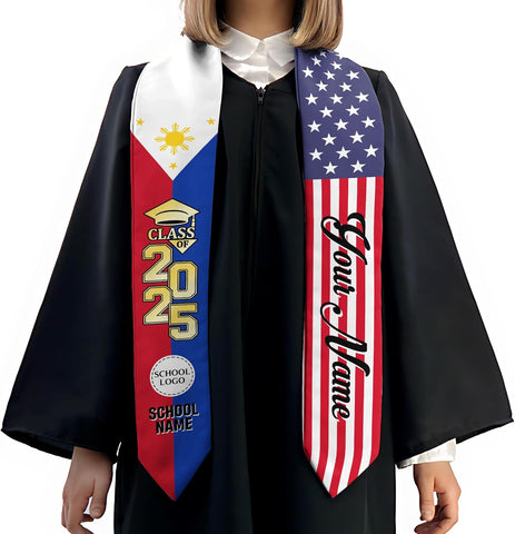 Customize Filipino Graduation Sash, Philippines Graduation Stole, Philippine Graduation Sash 2025