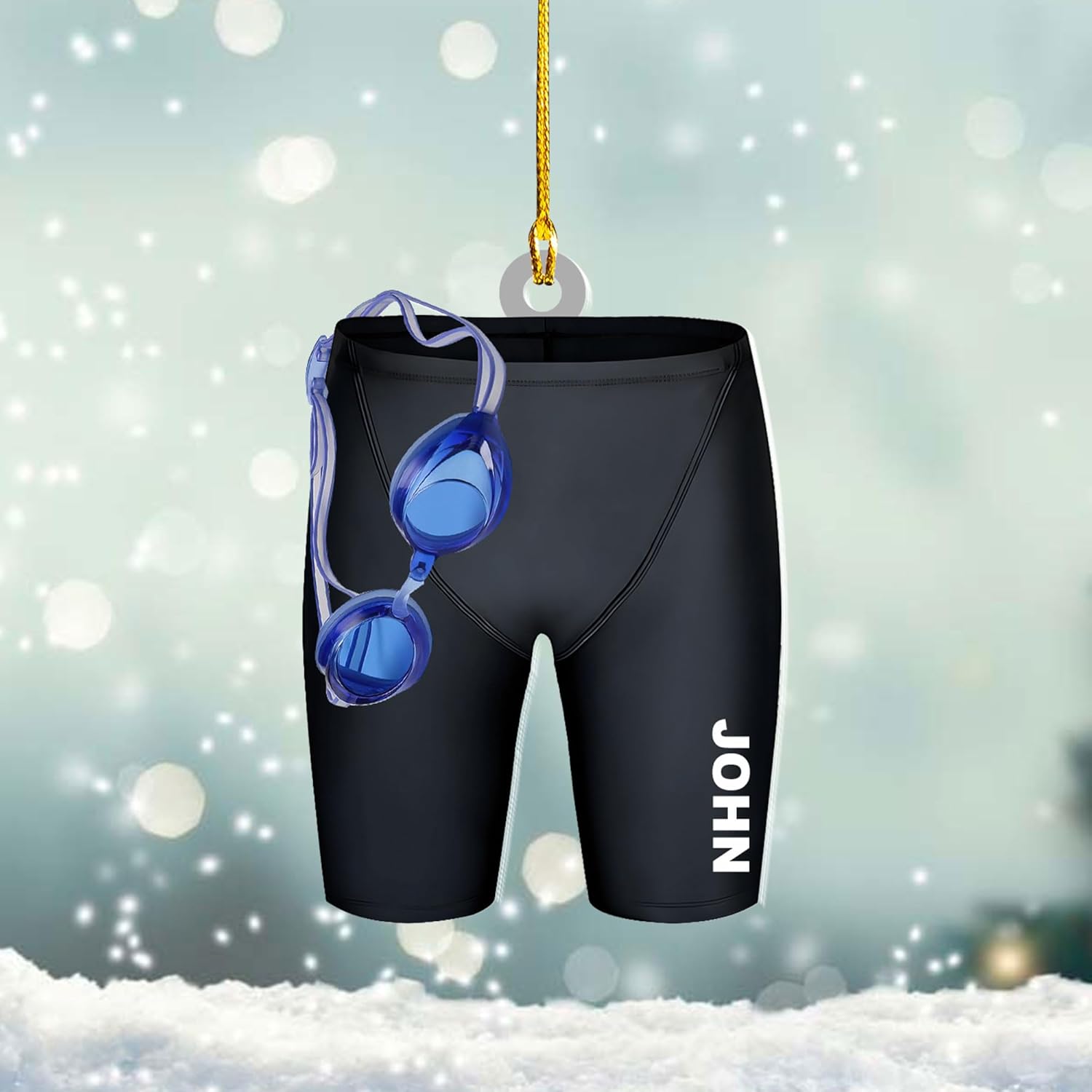 Artparel Personalized Swimming Ornament Gift for Swimming Lovers Ornaments Boy\/Girl Swimmer Christmas Ornament Christmas Tree Decor Swimming Christmas Ornament Lovers Xmas (SMM 10)