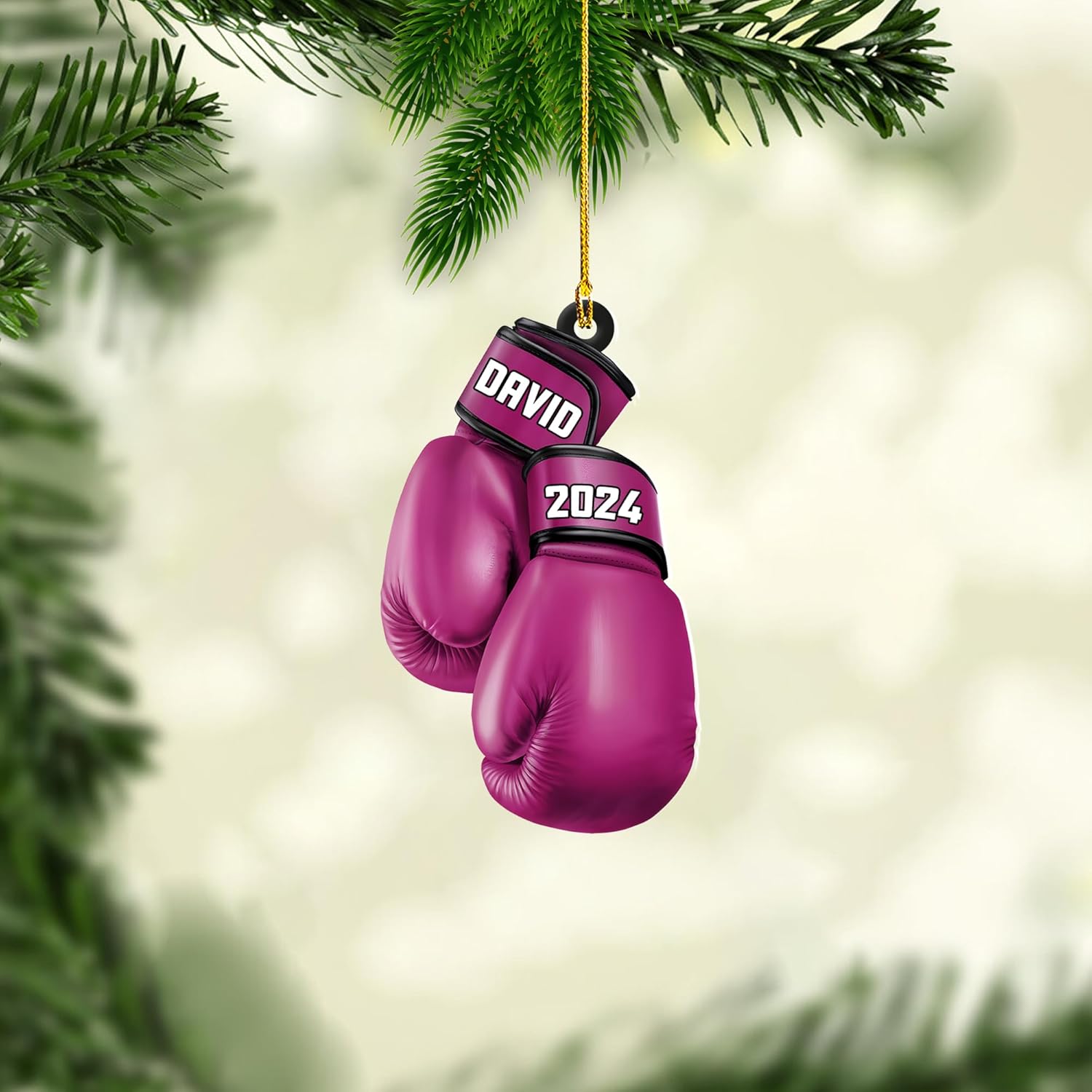 Personalized Boxing Ornament, Boxing Glove Ornament, Boxing Gloves Christmas Ornament 2024, Boxing Ornaments Christmas Tree Boxing Ornament Keepsake Kick Boxing Ornament Gift for Boxing Lovers (BXN2)