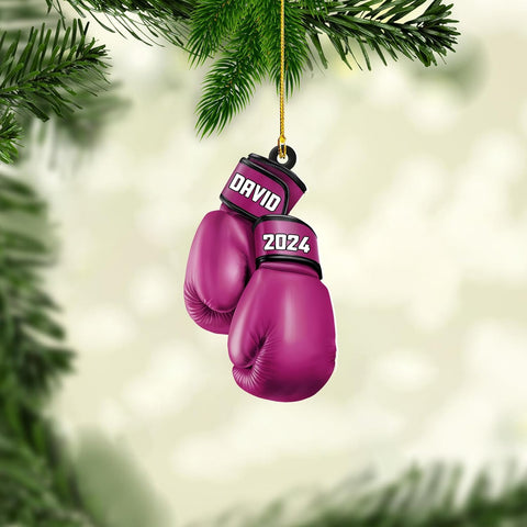 Personalized Boxing Ornament, Boxing Glove Ornament, Boxing Gloves Christmas Ornament 2024, Boxing Ornaments Christmas Tree Boxing Ornament Keepsake Kick Boxing Ornament Gift for Boxing Lovers (BXN2)