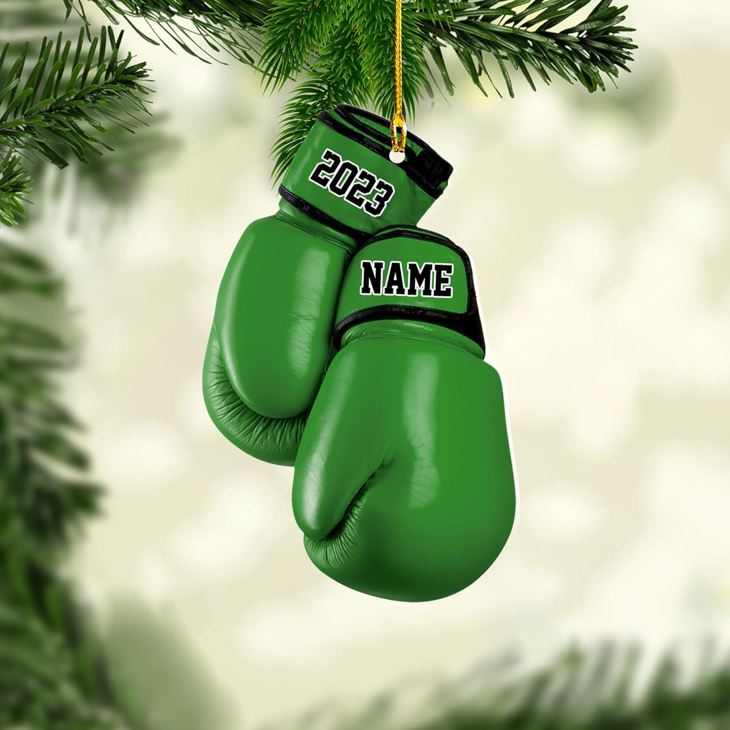 Personalized Boxing Ornament, Boxing Gloves Christmas Light Ornament, Custom Boxing Ornament, Kick Boxing Ornament, Gift for Boxing Lovers, Boxer Ornament Gift for Boxing Lovers (Boxing 4)