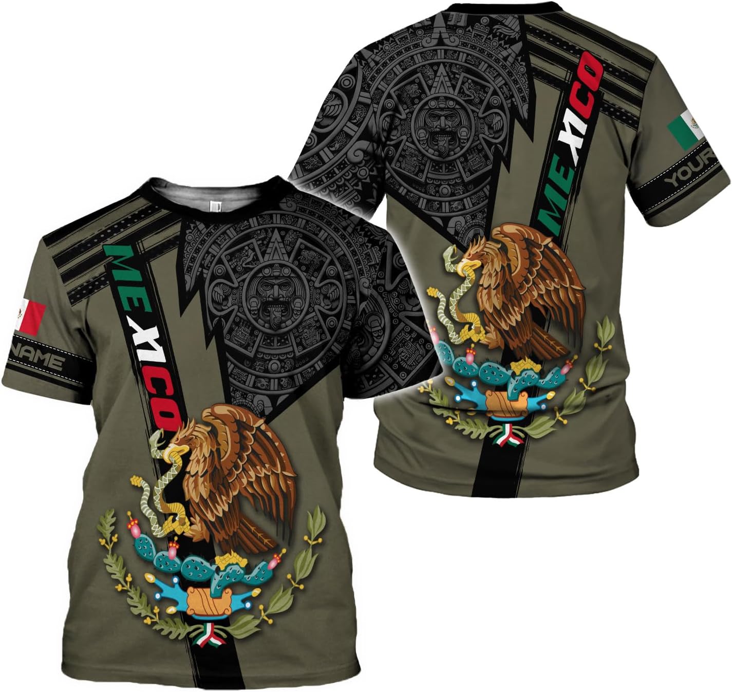 Mostefy Personalized Name Mexican Shirts for Men 3D, Customized Mexico Shirts for Men, Mexico Shirts for Women Mexico Shirt