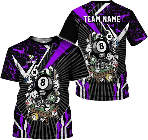 Ligthuy Personalized Name Billiard Shirts 3D, Billiards Shirt 8 Ball Billiard Shirt Custom Men's Pool Men Women1