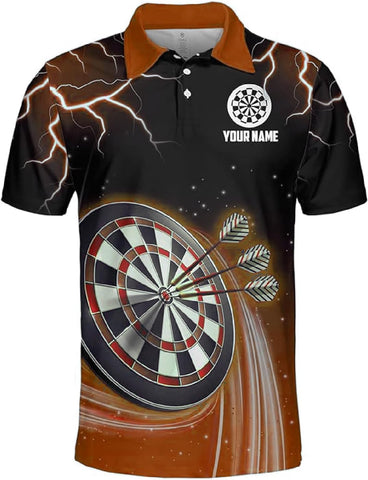 Riveprints Personalized Name Dart 3D Polo Shirt, Dart Shirts, Mens Dart Shirts, Funny Dart Tshirts, Dart Team Shirts Gifts