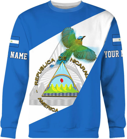 Vybonz Personalized Nicaragua Shirt 3D, Nicaragua Flag Shirts, Nicaraguan Camisas T-Shirt, Nicaragua Shirts for Men Women