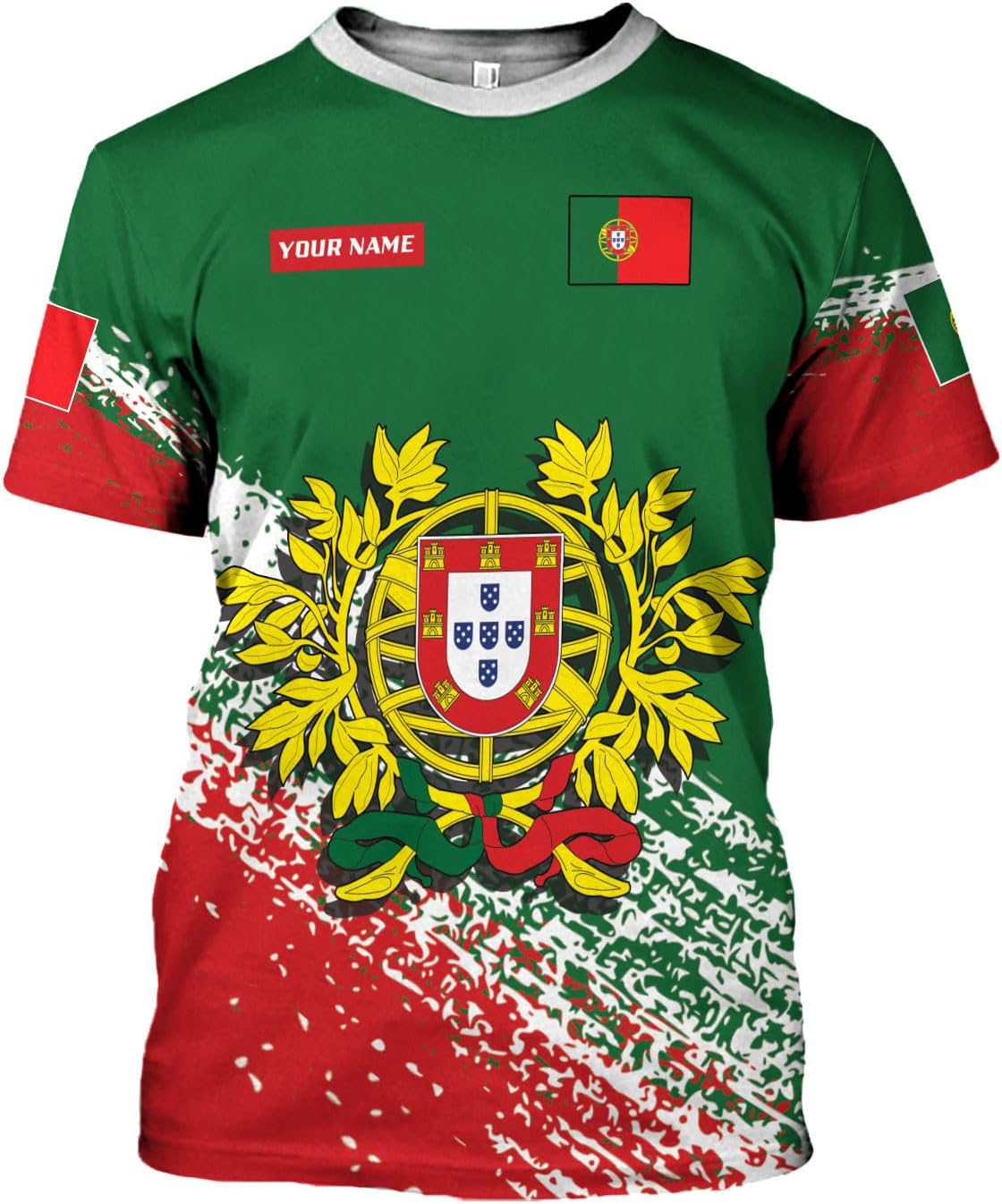 MoonArt Personalized Portugal Shirt Custom Portuguese Flag Lion Hoodie for Men and Women, Portuguese Pride